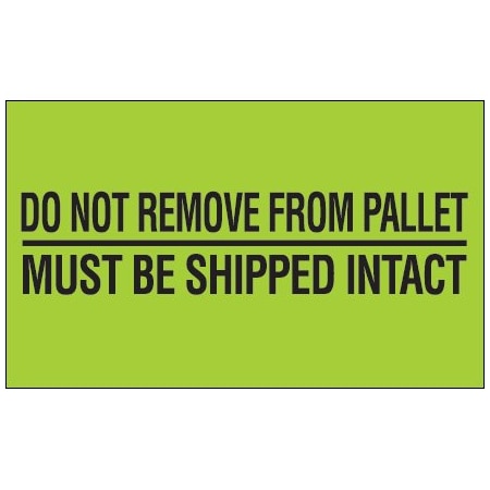 Bsc Preferred 4 x 6'' - ''Do Not Move From Pallet'' Fluorescent Green Labels BUY00025582
